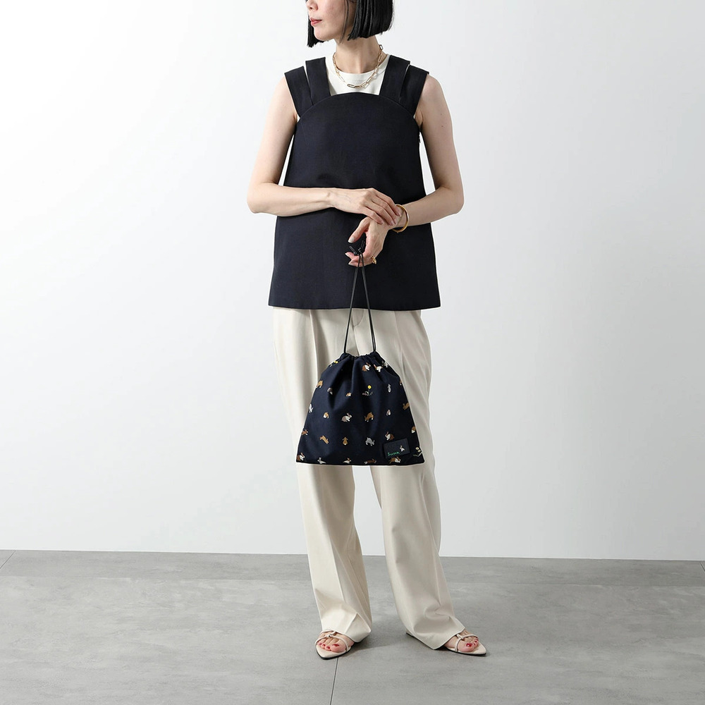Loewe Suna Fujita Collaboration Pouch Clutch DRAWSTRING Inner Bag Animal